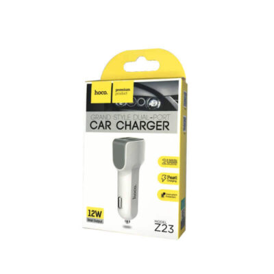 Tẩu sạc ô tô Hoco Z23 2 cổng USB tổng công suất 12W - Ảnh 2