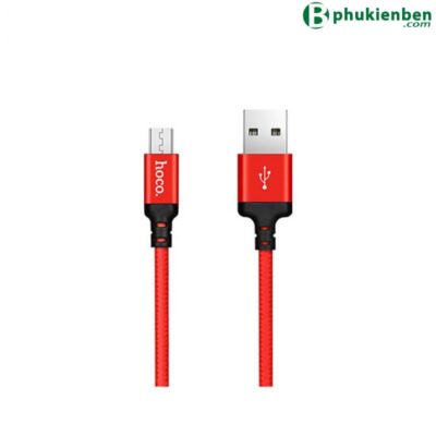 Cáp sạc HOCO X14 - Micro 2M Hình ảnh dây sạc Hoco X14 Micro USB 2m thiết kế dây bện