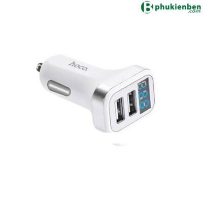 Tẩu sạc ô tô Hoco Z3 2 cổng USB có màn hình hiển thị - Ảnh 3