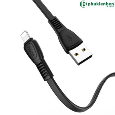 Cáp Sạc nhanh 2.4A Hoco X40 lightning đen mở hộp