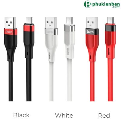 Cáp Sạc nhanh 2.4A chống đứt 1.2m Hoco U72 Micro Cáp Sạc nhanh 2.4A chống đứt 1.2m Hoco U72 Micro ba mầu