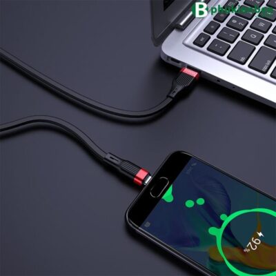 Cáp Sạc nhanh 2.4A chống đứt 1.2m Hoco U72 Micro Cáp Sạc nhanh 2.4A chống đứt 1.2m Hoco U72 Micro đen