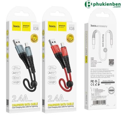 Cáp sạc Hoco X38 Lightning - 25cm