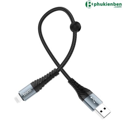 Cáp sạc Hoco X38 Lightning - 25cm xám