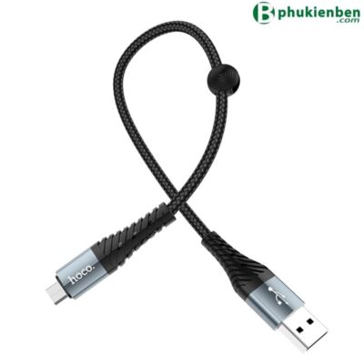 Cáp sạc Hoco X38 Micro - 25cm xám