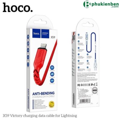 Cáp sạc Hoco X59 Lightning - 1M Cáp sạc Hoco X59 Lightning - 1m chụp ngài hộp