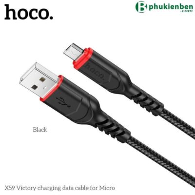 Cáp sạc Hoco X59 Micro - 1M Cáp sạc Hoco X59 Micro - 1m đen