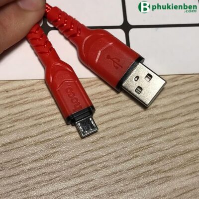 Cáp sạc Hoco X59 Micro - 1M Cáp sạc Hoco X59 Micro - 1m chụp gần đỏ
