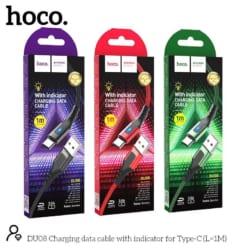 Cáp sạc dù báo đèn Hoco DU08 Type C 1m