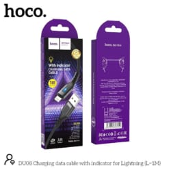 Cáp sạc dù báo đèn Hoco DU08 lightning 1m