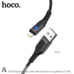 Cáp sạc dù báo đèn Hoco DU08 lightning 1m chi tiết