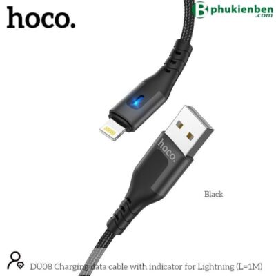 Cáp sạc dù báo đèn Hoco DU08 lightning 1M Cáp sạc dù báo đèn Hoco DU08 lightning 1m chi tiết