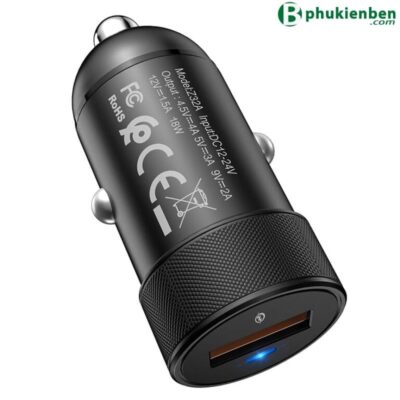 Tẩu Sạc Xe Hơi Hoco Z32A Speed Up 18W Tẩu sạc trên xe hơi ô tô HOCO Z32A sạc nhanh 18w ngoài hộp