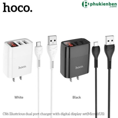 Bộ Củ Cáp Sạc Hoco C86 Micro - Sạc Báo Đèn Bộ Củ Cáp Sạc Hoco C86 Micro - Sạc Báo Đèn - Ảnh 2