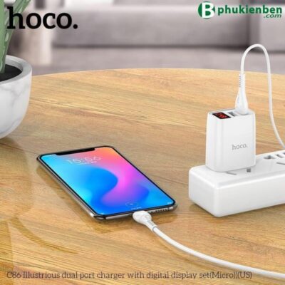 Bộ Củ Cáp Sạc Hoco C86 Micro - Sạc Báo Đèn Bộ Củ Cáp Sạc Hoco C86 Micro - Sạc Báo Đèn - Ảnh 3