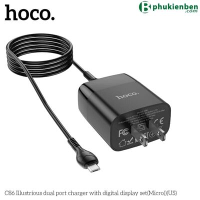 Bộ Củ Cáp Sạc Hoco C86 Micro - Sạc Báo Đèn Bộ Củ Cáp Sạc Hoco C86 Micro - Sạc Báo Đèn - Ảnh 4