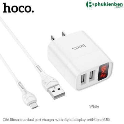 Bộ Củ Cáp Sạc Hoco C86 Micro - Sạc Báo Đèn Bộ Củ Cáp Sạc Hoco C86 Micro - Sạc Báo Đèn - Ảnh 5