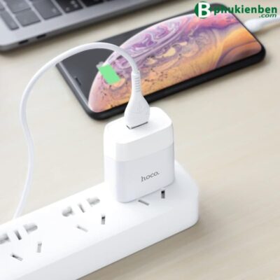 Bộ củ cáp sạc nhanh Hoco C72Q lightning 18W - Ảnh 2