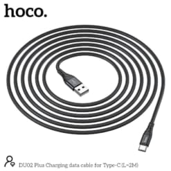 Cáp sạc Hoco DU02 typeC 2M mầu đen