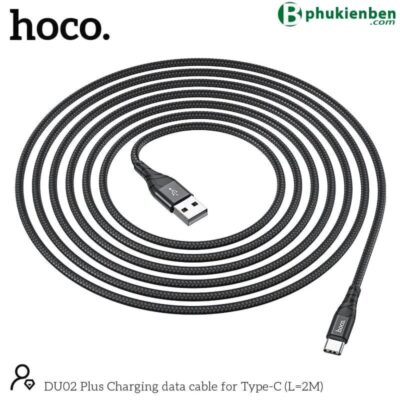 Cáp sạc Hoco DU02 typeC 2M Cáp sạc Hoco DU02 typeC 2M mầu đen
