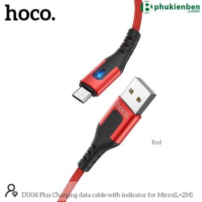 Cáp sạc dù báo đèn Hoco DU08 Micro 2M - Ảnh 3