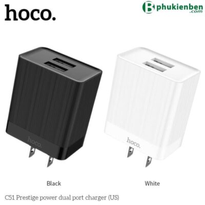 Củ Sạc Nhanh 2 Cổng Hoco C51A và C51 - (3.4A) - Ảnh 2