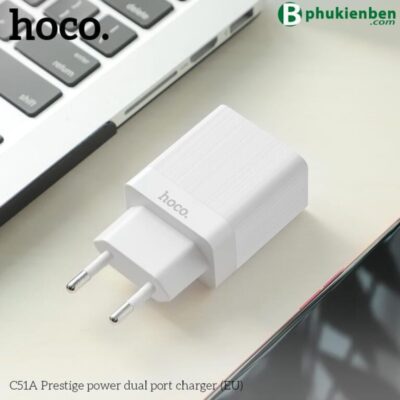 Củ Sạc Nhanh 2 Cổng Hoco C51A và C51 - (3.4A) - Ảnh 3