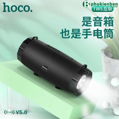 Loa Bluetooth Hoco HK9 có dây đeo và đèn pin - Ảnh 3