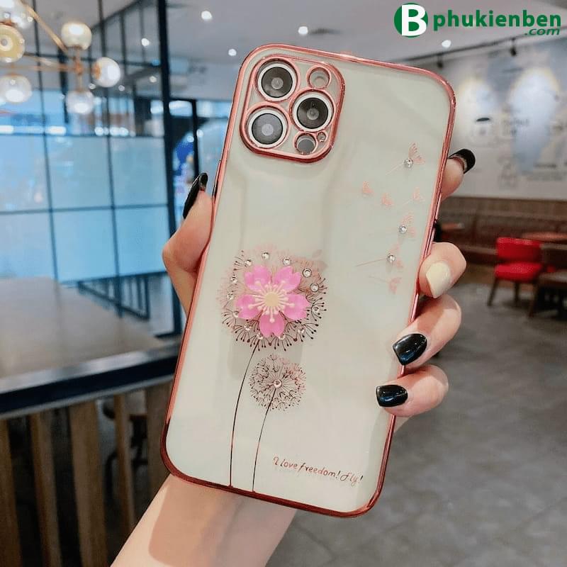 Ốp lưng si đá viền vuông gắn hình nổi (2)