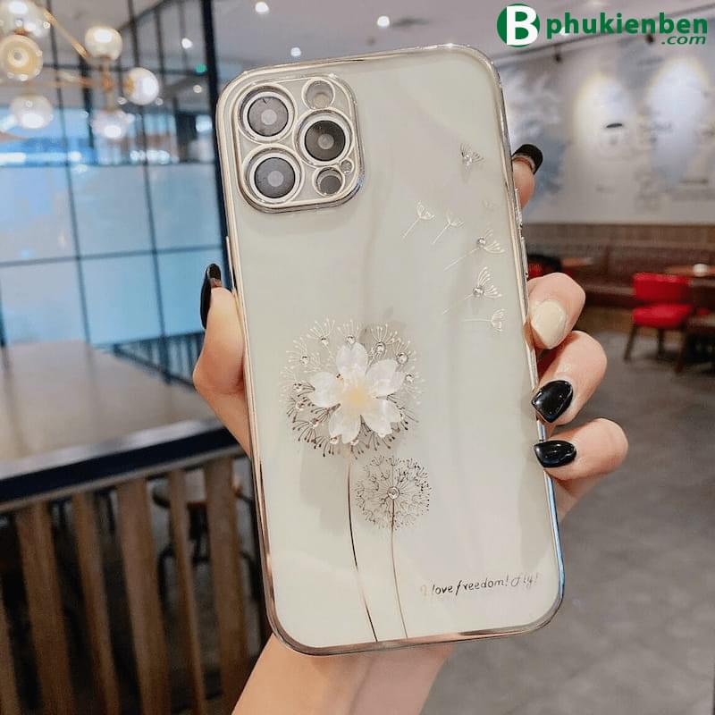 Ốp lưng si đá viền vuông gắn hình nổi (3)