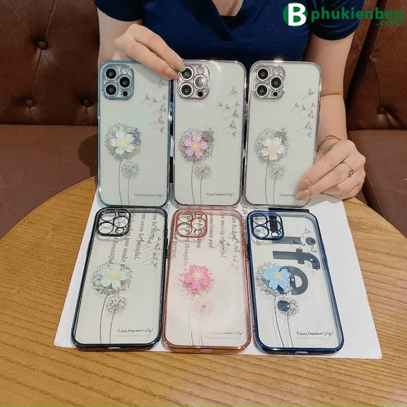 Ốp lưng si đá viền vuông gắn hình nổi (4)