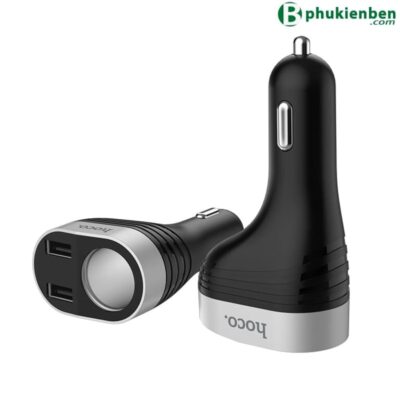 Tẩu Sạc Xe Hơi Hoco Z29 Regal – Tích Hợp Ổ Cắm Phụ (Cổng Chia Tẩu) & Màn Hình LED - Ảnh 2