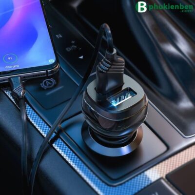 Tẩu Sạc Xe Hơi Hoco Z40 Superior – Hai Cổng USB, Thiết Kế Vân Carbon Hiện Đại Tẩu Sạc Xe Hơi Hoco Z40 Superior – Hai Cổng USB, Thiết Kế Vân Carbon Hiện Đại - Ảnh 2