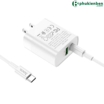 Bộ Củ Sạc Hoco C80 Type C - Hỗ trợ sạc nhanh QC3.0 - Ảnh 2