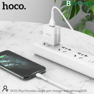 Bộ củ cáp sạc Hoco DC01 plus lightning Bộ củ cáp sạc Hoco DC01 plus lightning - Ảnh 2