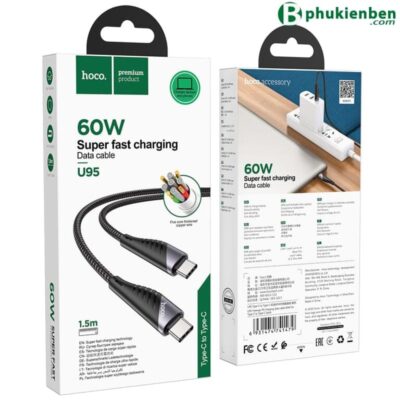 Cáp Sạc Nhanh Hoco U95 Type-C sang Type-C - PD 60W