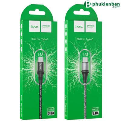 Cáp Sạc Hoco X50 Type-C 3A Dài 1m, Hỗ Trợ Truyền Dữ Liệu