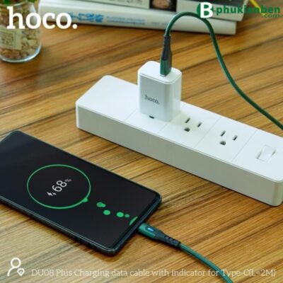 Cáp sạc dù báo đèn Hoco DU08 TypeC 2m - Ảnh 3