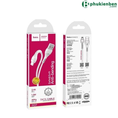 Cáp sạc nhanh 2.4A 1m Hoco X37 Lightning