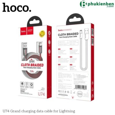 Cáp sạc nhanh HOCO 2.4A U74 lightning 1.2m