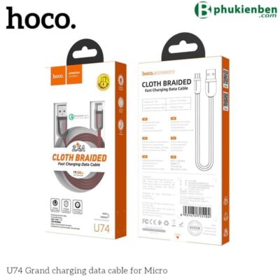 Cáp sạc nhanh Hoco 2.4A U74 micro