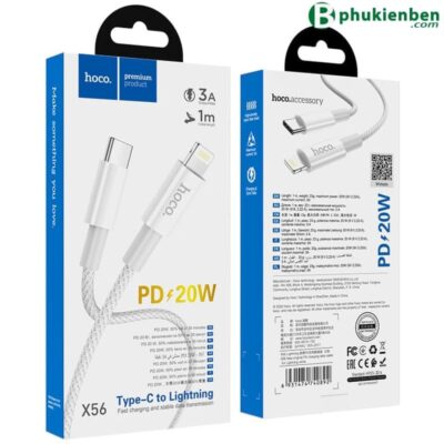 Cáp sạc nhanh Hoco X56 - PD Type-C sang Lightning
