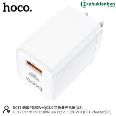 Củ Sạc Hoco DC17 - 20W Hỗ trợ sạc nhanh QC3.0 - Ảnh 4
