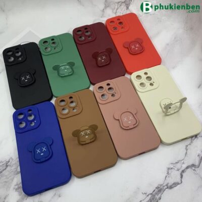 Ốp lưng TPU gắn bearbick - Ảnh 2