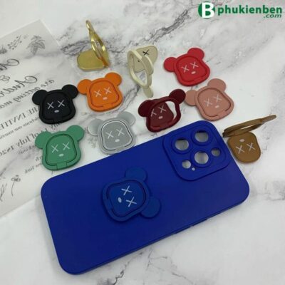 Ốp Lưng TPU Gắn Bearbick Hình Gấu – Mẫu Dẻo Thời Trang