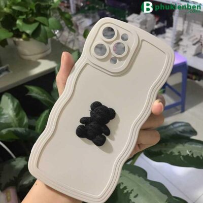 Ốp Gợn Sóng TPU Gắn Gấu - Ảnh 2