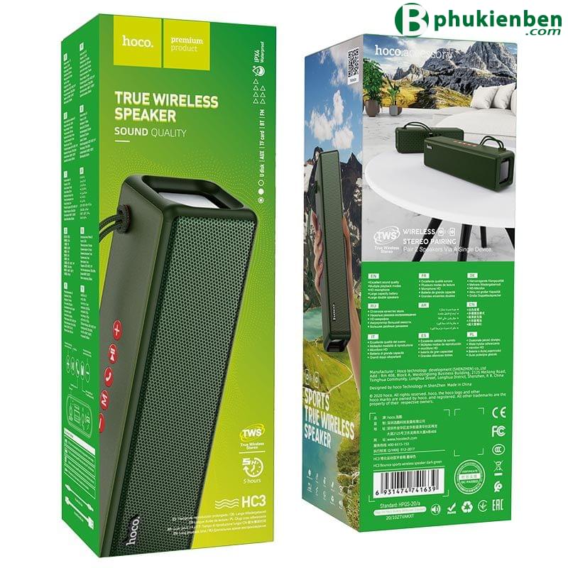Loa Bluetooth Hoco HC3 (3) Sản phẩm này được thiết kế với sự tinh tế và tính thẩm mỹ