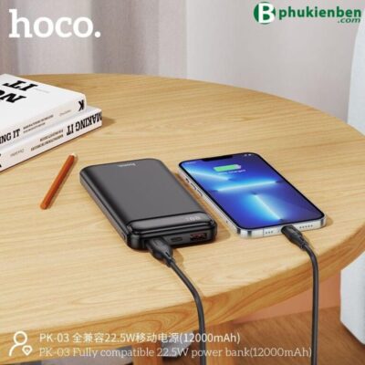 Pin Sạc Dự Phòng Hoco PK03 Sạc Nhanh (12.000mAh - PD22.5W) Hoco PK03 làm cho nó trở thành một sản phẩm phù hợp với cuộc sống hiện đại