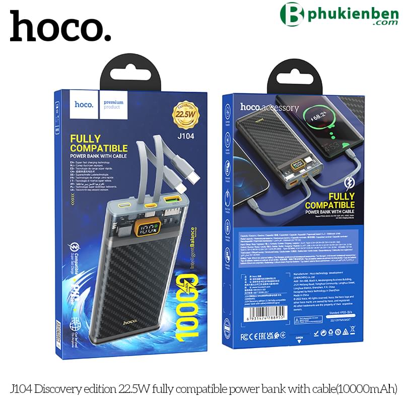 Pin sạc dự phòng J104 Discovery edition 22.5W 10000mAh12 Pin sạc dự phòng J104 Discovery edition 22.5W 10000mAh