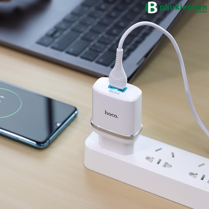 Bộ Sạc Nhanh Hoco C12Q Type C PD3.04 Bộ sạc Hoco C12Q Type C PD3.0 không chỉ đáp ứng yêu cầu về hiệu suất sạc, mà còn về độ bền và an toàn